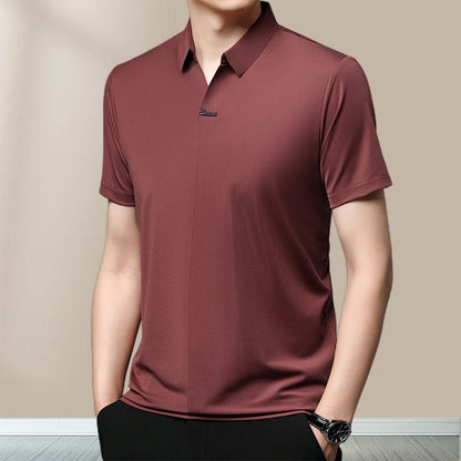 🎁Hot Sale 48% OFF⏳Men’s Casual Lapel Breathable Wrinkle-free T-shirt spiyle