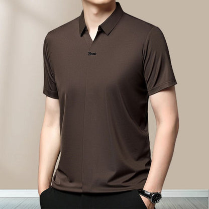 🎁Hot Sale 48% OFF⏳Men’s Casual Lapel Breathable Wrinkle-free T-shirt spiyle