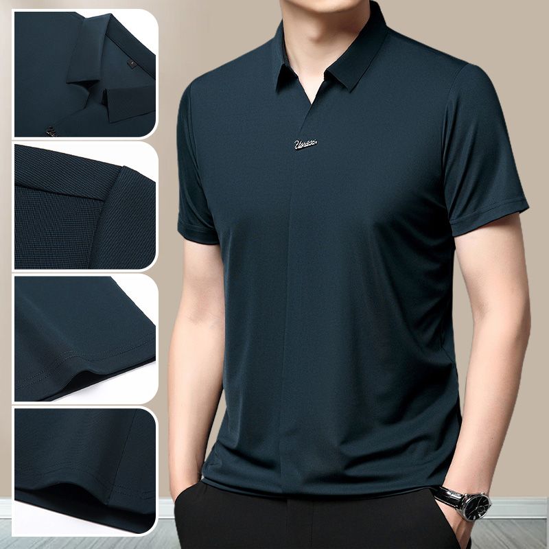 🎁Hot Sale 48% OFF⏳Men’s Casual Lapel Breathable Wrinkle-free T-shirt spiyle