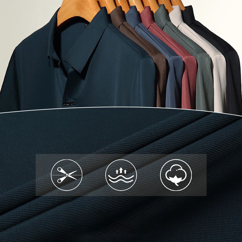 🎁Hot Sale 48% OFF⏳Men’s Casual Lapel Breathable Wrinkle-free T-shirt spiyle