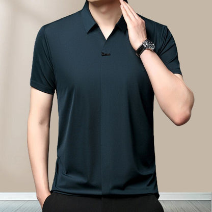🎁Hot Sale 48% OFF⏳Men’s Casual Lapel Breathable Wrinkle-free T-shirt spiyle