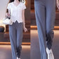 High-waisted Flesh-concealing Thin Icy Narrow Straight-leg Pants spiyle
