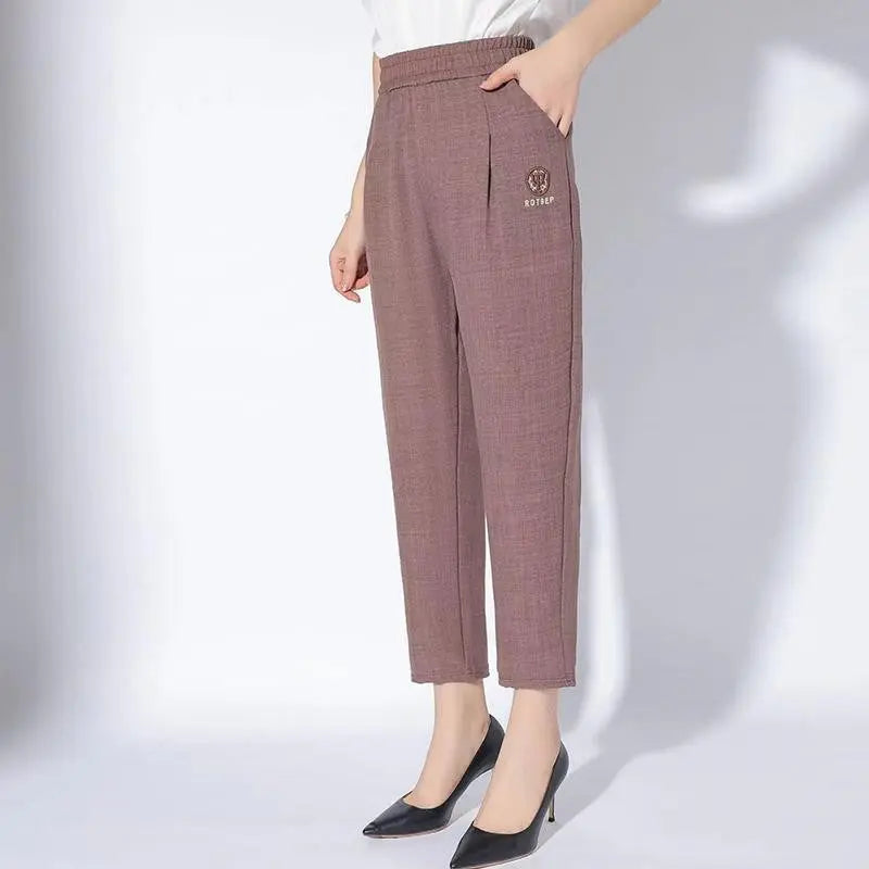 🔥50% off💝Women's Solid Color Casual Pants with Pockets spiyle
