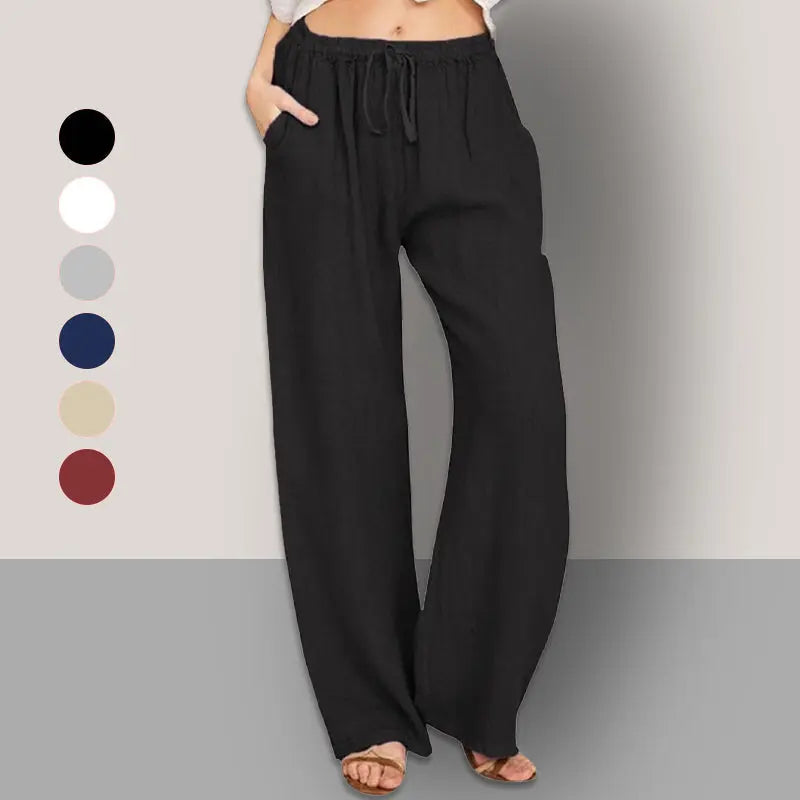 Women's Summer Cotton Linen Wide Leg Pants spiyle