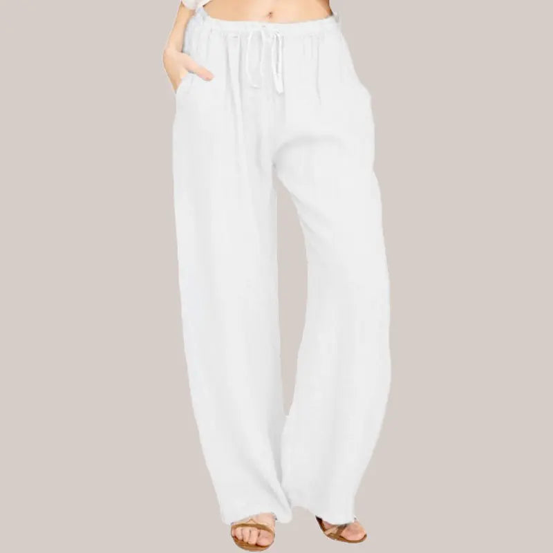 Women's Summer Cotton Linen Wide Leg Pants spiyle