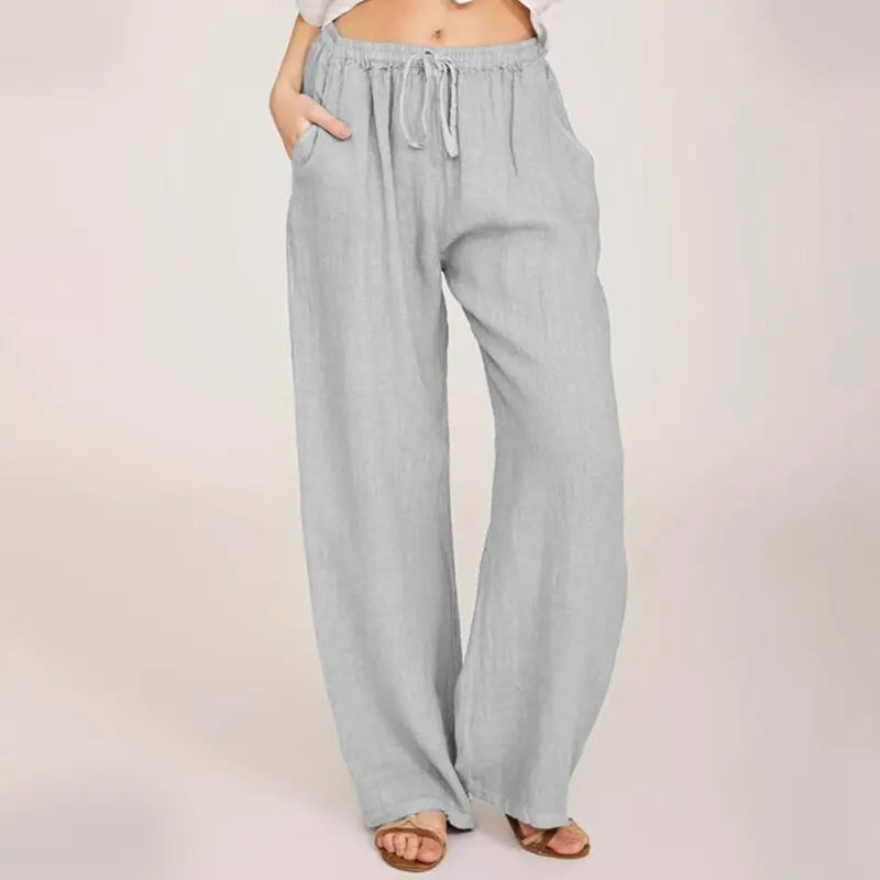 Women's Summer Cotton Linen Wide Leg Pants spiyle