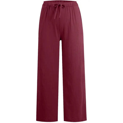 Women's Summer Cotton Linen Wide Leg Pants spiyle