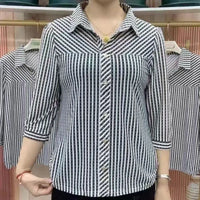 🎉Limited Time Event Half Price🎉Lady's Striped Lapel Shirt spiyle
