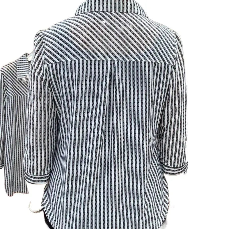 🎉Limited Time Event Half Price🎉Lady's Striped Lapel Shirt spiyle