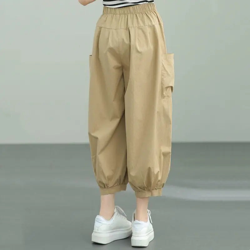 Women's Retro Casual Loose Fit Ankle Pants spiyle