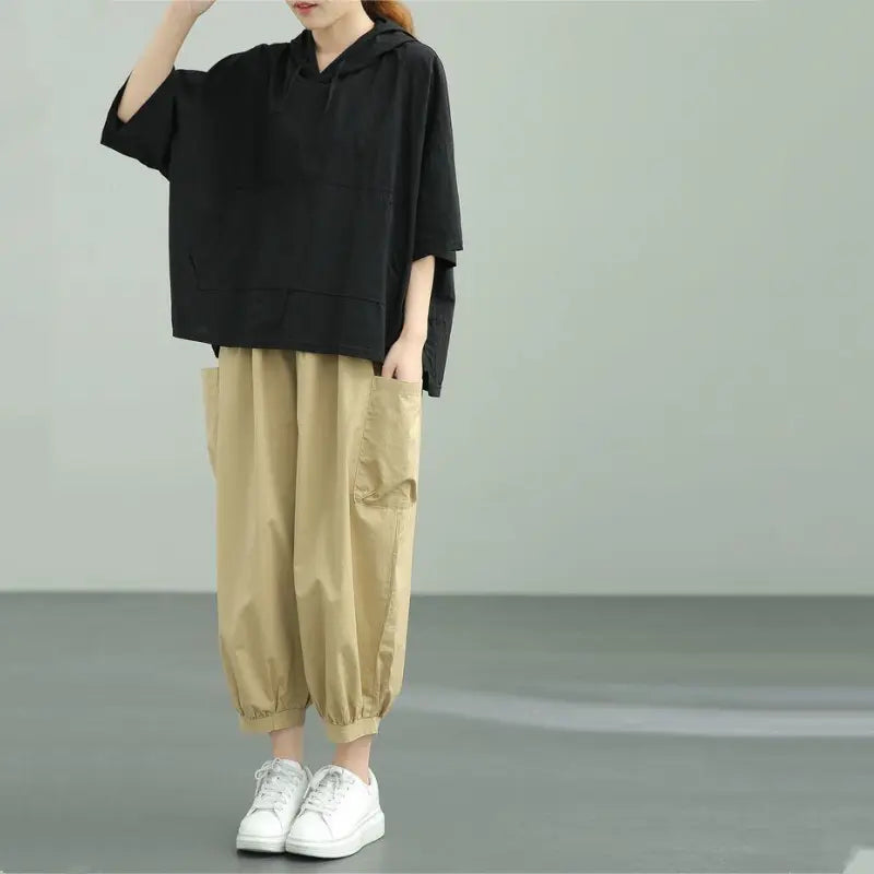 Women's Retro Casual Loose Fit Ankle Pants spiyle