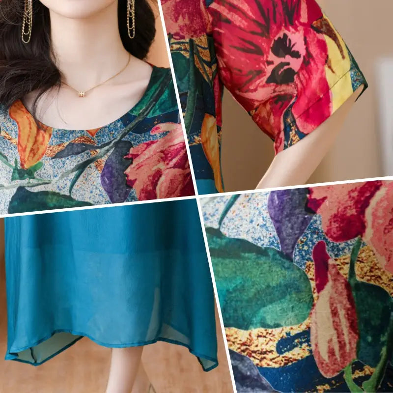 💃Women's Elegant Flowy Floral Print Plus Size Dress spiyle