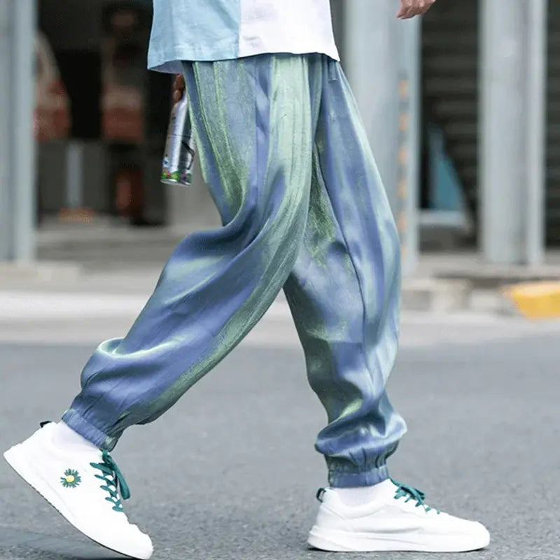 Men's Reflective Relaxed Fit Casual Jogger Pants spiyle