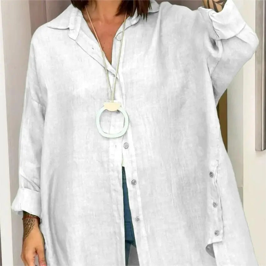 🔥Hot Sale 50% off🔥Women's Casual Solid Color Long Sleeve Button Down Shirt spiyle