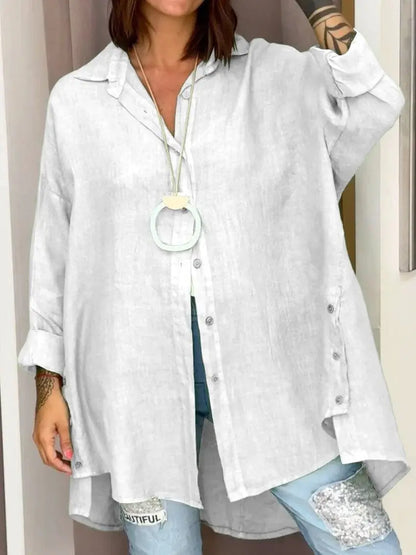 🔥Hot Sale 50% off🔥Women's Casual Solid Color Long Sleeve Button Down Shirt spiyle