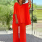 Women's 2 Piece Outfits Causal Loose Top & Wide Leg Pants spiyle