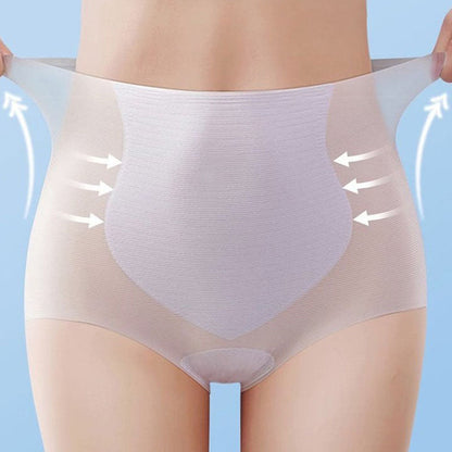 High waisted seamless elastic hip lifting panties