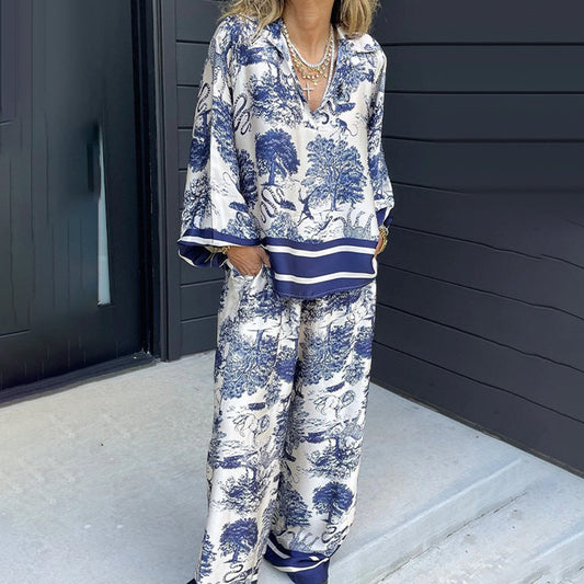 🌴Summer Specials🌴Printed Causal Loose Suit for Plus Size Women