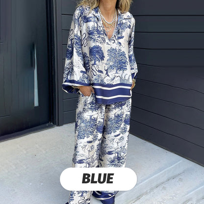🌴Summer Specials🌴Printed Causal Loose Suit for Plus Size Women