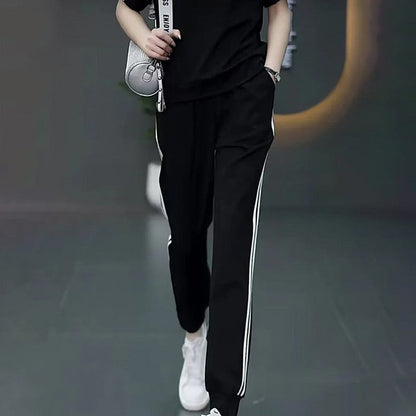 Women's Summer Tracksuit Set Half Zip Top & Joggers spiyle