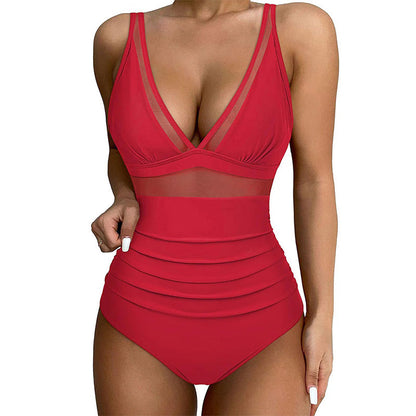 Tight, Sexy Swimsuit with a Hollowed-Out Hem spiyle