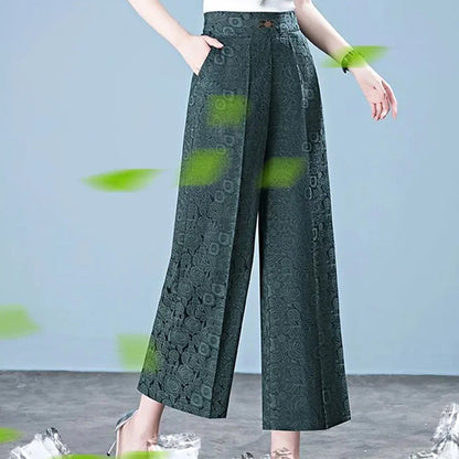 Women's Casual Breathable High Waist Wide Leg Pants spiyle