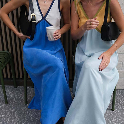 💕Summer hot sale-50% OFF💕V Neck Maxi Sleeveless Dress spiyle