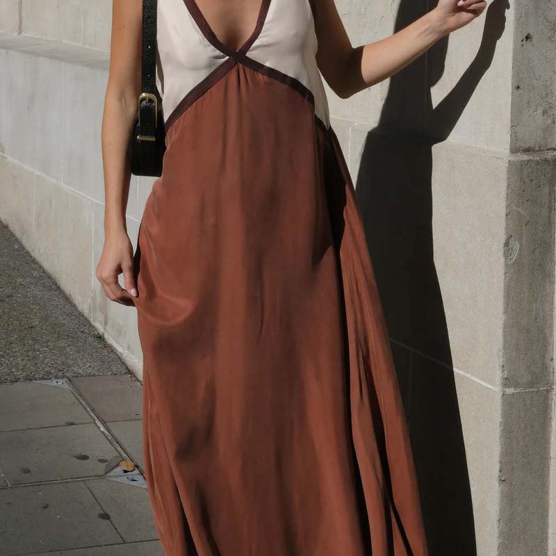 💕Summer hot sale-50% OFF💕V Neck Maxi Sleeveless Dress spiyle