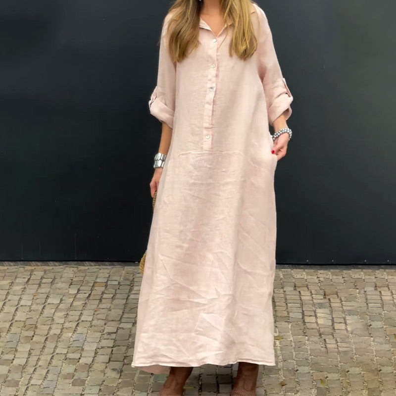 🔥50% OFF💕Summery maxi dress made from a cotton-linen blend👚 2pcs free shipping spiyle