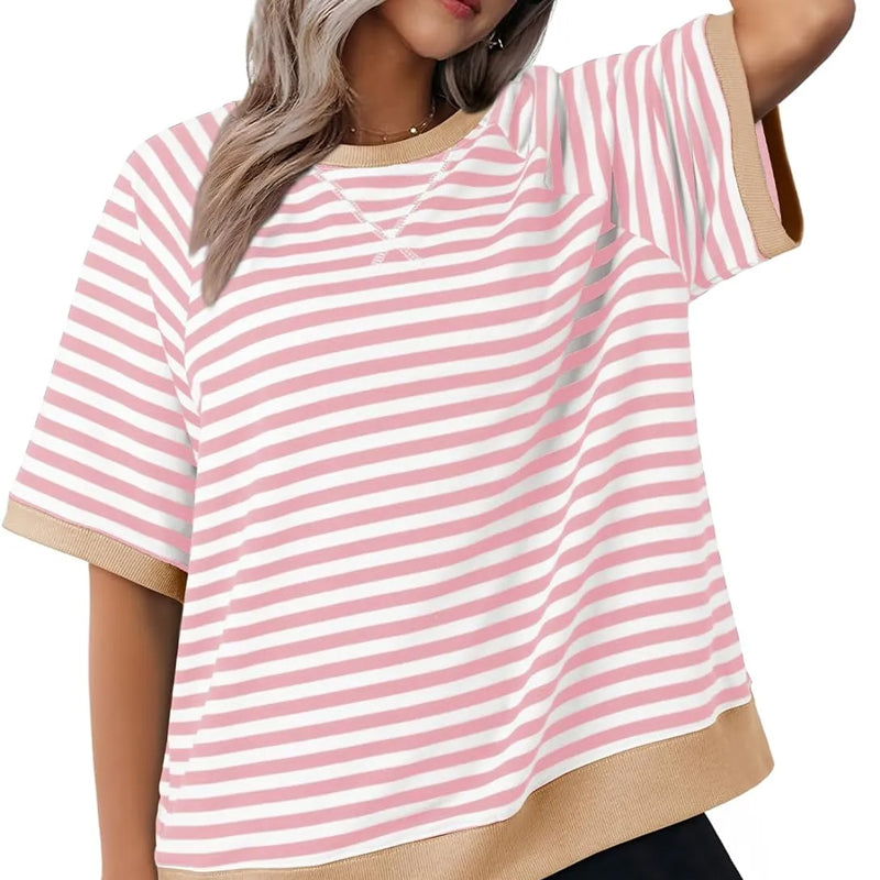 🦋Women's Oversize Striped T-Shirts💕 spiyle