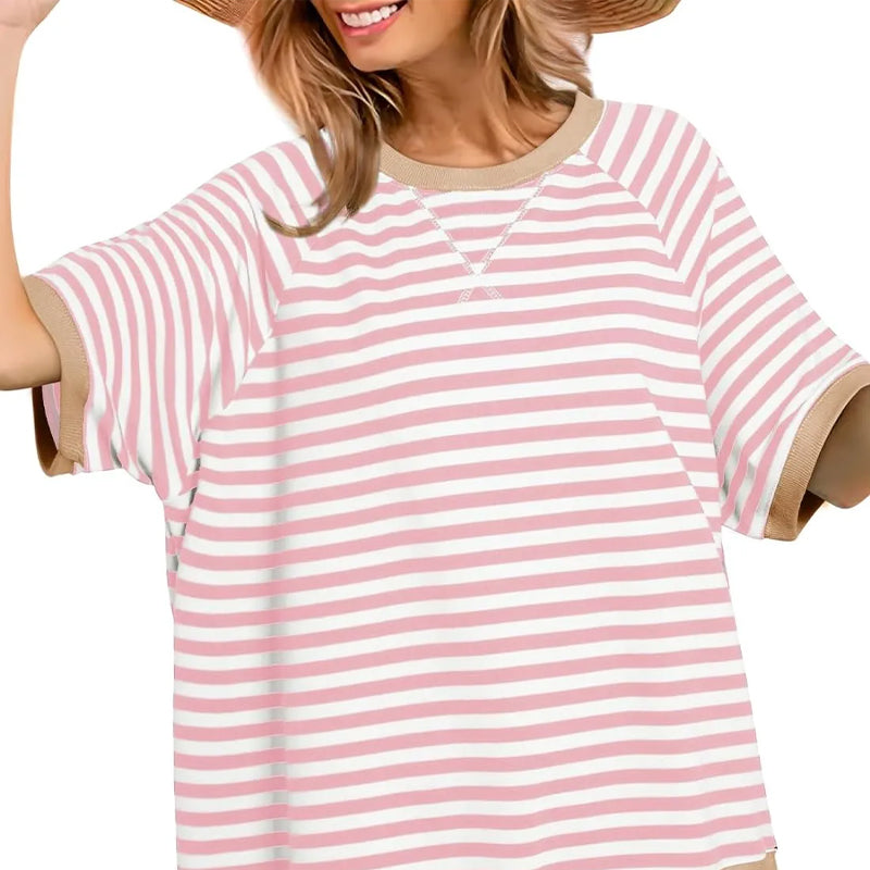 🦋Women's Oversize Striped T-Shirts💕 spiyle