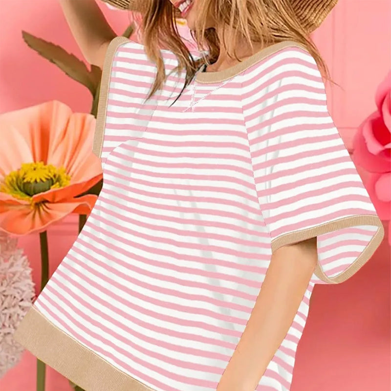 🦋Women's Oversize Striped T-Shirts💕 spiyle