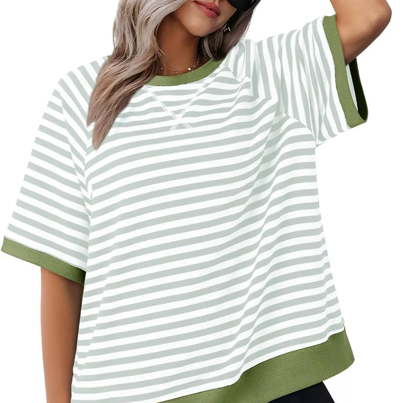 🦋Women's Oversize Striped T-Shirts💕 spiyle