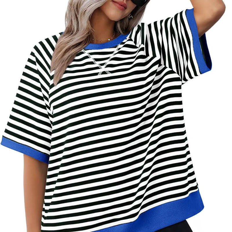 🦋Women's Oversize Striped T-Shirts💕 spiyle