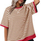 🦋Women's Oversize Striped T-Shirts💕 spiyle