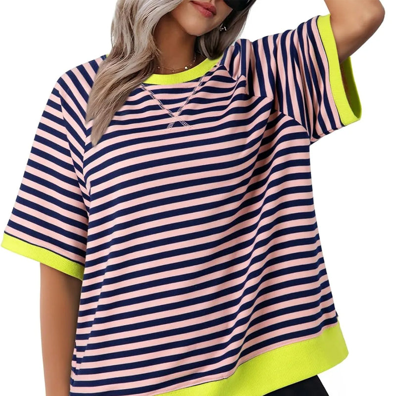 🦋Women's Oversize Striped T-Shirts💕 spiyle