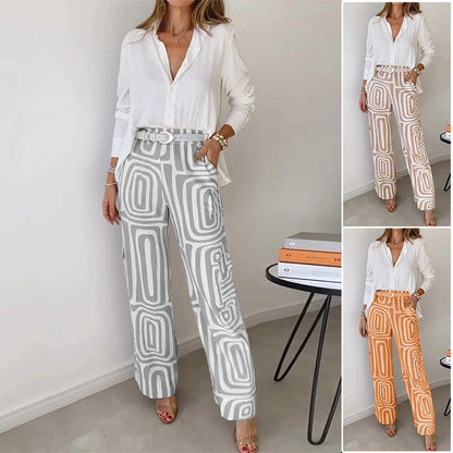 Women's Casual Shirt Pants Two Piece Set✈️Buy 2 free shipping