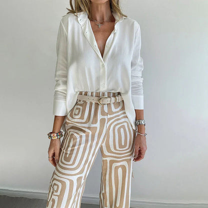 Women's Casual Shirt Pants Two Piece Set✈️Buy 2 free shipping