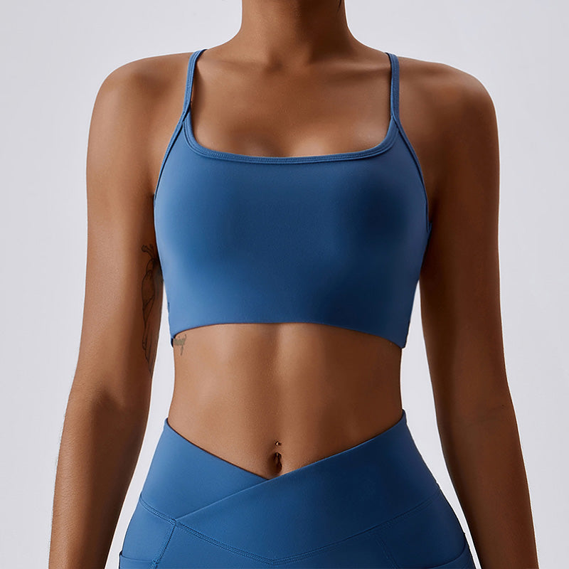 Quick-Drying Breathable Multi Strap Backless Sports Bra spiyle