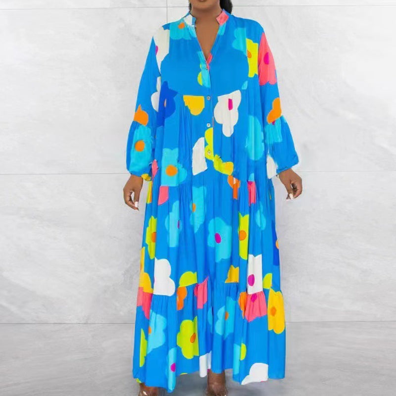 Retro Loose Long-Sleeved Pleated Long Dress✈️Buy 2 free shipping