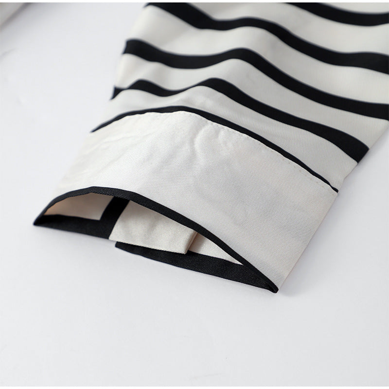 Casual Striped Round Neck Button Front Blouse✈️Buy 2 for free shipping spiyle