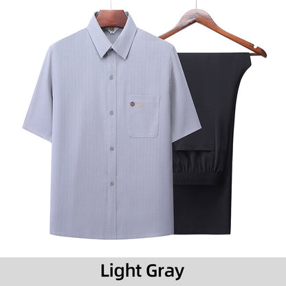 Summer Cooling Cozy Suit for Middle-Aged Man