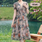 Women’s Elegant Short Sleeve V Neck Flowy Dress