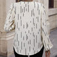 Elegant Round Neck V-Front Lantern Sleeves Tops
