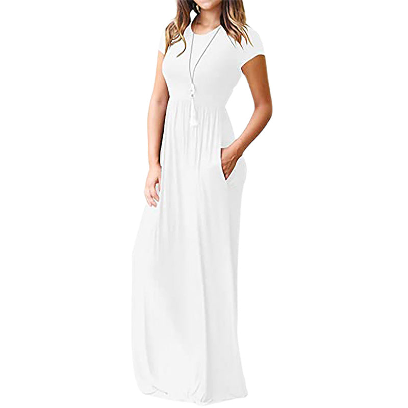 Women's Simple Solid Color Floor-length Dress
