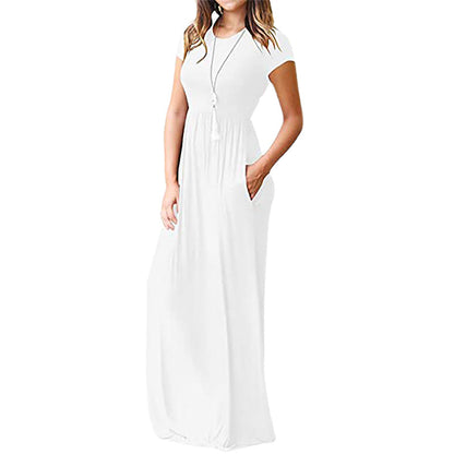 Women's Simple Solid Color Floor-length Dress