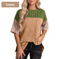 Women’s Trendy Color Block Loose Fit Top