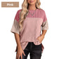 Women’s Trendy Color Block Loose Fit Top