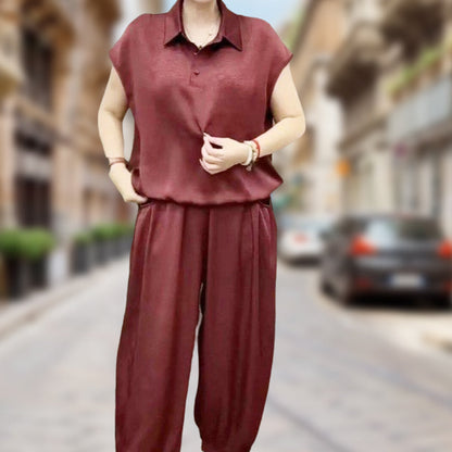 Ladies Elegant Shirt 2-Piece Set