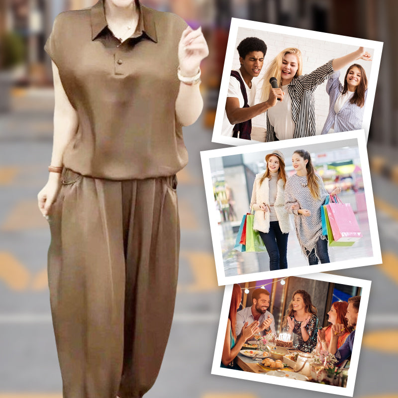 Ladies Elegant Shirt 2-Piece Set